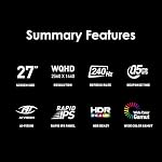 MSI MAG 274QF X24 27 "2560 x 1440 (QHD) Gaming Monitor, 240Hz, Adaptive-Synch, HDMI, DisplayPort, VESA Mountable, Tilt, Height Adjustable, Speaker, 0.03ms, Black