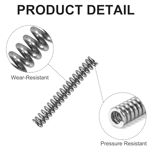 GUNGY Druckfeder Edelstahl Feder Druckfedern 40mm Drahtdurchmesser 1,2mm Außendurchmesser 6mm Länge 40mm Maximale Federkraft 8kg 20 Stück