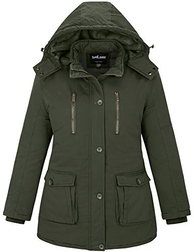 Amazon.com: Soularge Women's Winter Plus Size Multi Pockets Parka