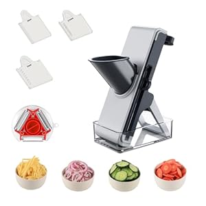 TIKBABA Safe Mandoline Slicer for kitchen,Vegetable Cutter,Veggie Dicer for Julienne French Fry, avocado,Get Storage Box…