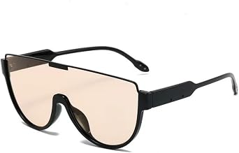 Oversized Aviator Sunglasses for Women Men Square Semi Rimless 70s Retro Y2k Aviator Sun Glasses