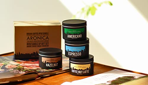 Aronica Coffee Candle 5.64Oz, Premium Americano Scent, 25 Hours Burn Time, Long Lasting Soy Wax Candles For Home #TOP4