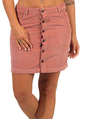 Urban Surface Damen Cord Rock LUS-143 mit sichtbarer Knopfleiste ash Rose S Cover