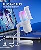 USB Microphone for PC, White Mini Computer Gaming Mic for PS4/PS5/Mac, Condenser With Quick Mute, RGB Streaming, Filter, Shock Mount, Recording for YouTube Titok #2