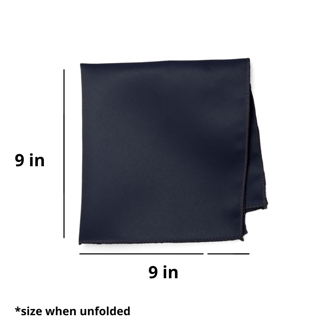 Vesuvio Napoli Shiny Graphite Silver Hankerchief Pocket Square Hanky Men's Handkerchiefs