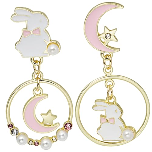 PACKOVE 1 Par Pendientes Conejito regalos navideños christmas lindas joyas...