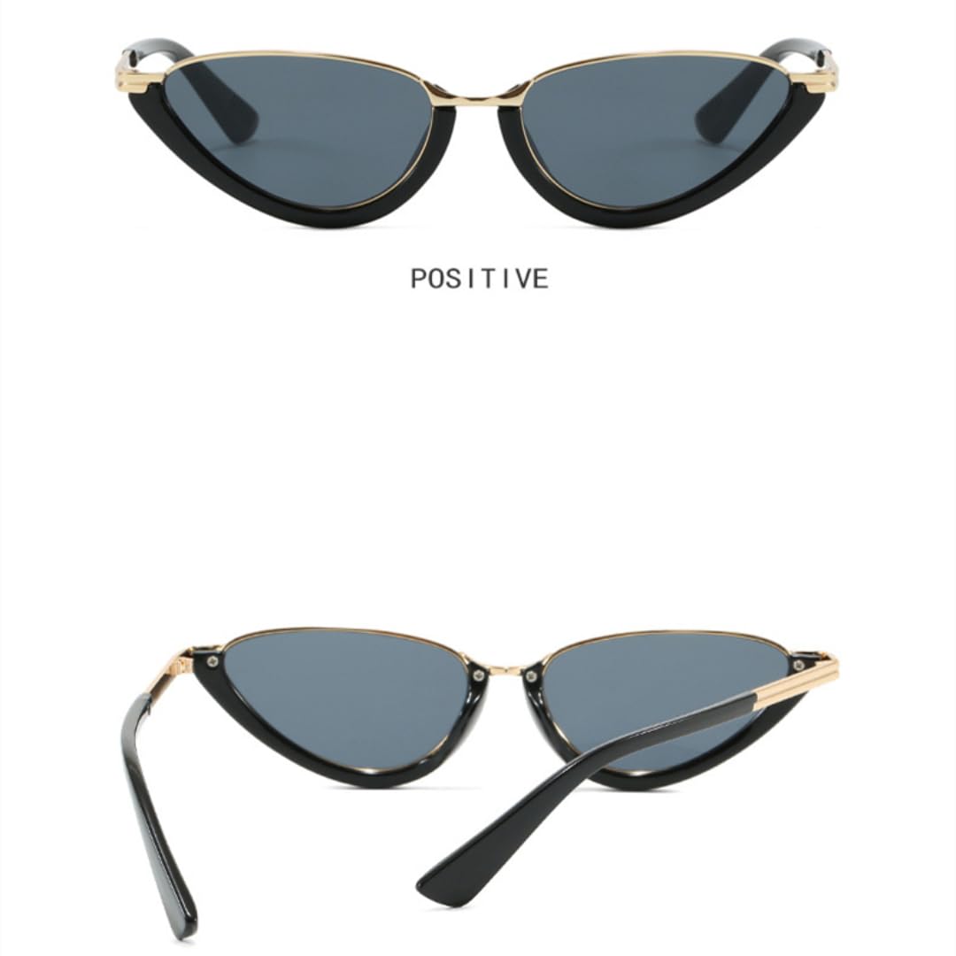 Gafas de sol retro pequeñas tipo ojo de gato para mujer, gafas de sol de lujo para exteriores, gafas de conducción UV400, gafas de moda para mujer