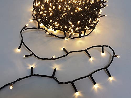750 LED blanc chaud clignotantes sur guirlande longue 34m