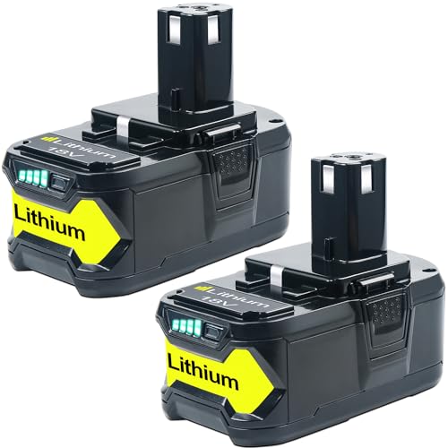 Image of DTK Replacement for Ryobi 18V Battery 6.0Ah ONE+ P102 P103 P104 P105 P107 P108 P109 P190 P122 Cordless Tool Battery(2Pack)