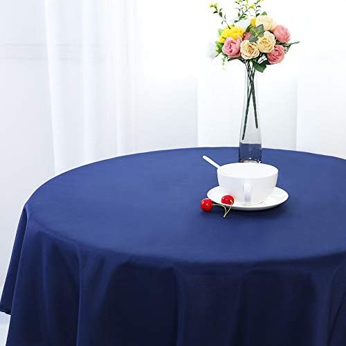 Zdada 50inch Navy Blue Round Polyester Table Cloth/Cover Wedding Banquet Restaurant Tablecloth