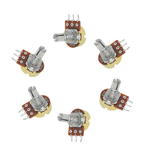 Potentiometer Kit, 1K Ohm-100K Ohm Multiturn Trimmer Potentiometer 3296W, 5K 10K 20K 50K 100K Ohm Single Linear Taper 3 Pins Rotary Potentiometers Resistor With Pots Knobs Kit #TOP4