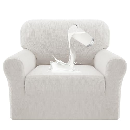 PrinceDeco Waterproof Couch Cover Stretch Chair Cover,Seat 20"-24",Pale Oak