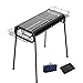 5-15 persone Pieghevole portatile Pieghevole barbecue barbecue barbecue BBQ GRILL con serbatoio di carbone indipendente e cesto di spezie per campeggio, picnic, utensili per barbecue all'aperto