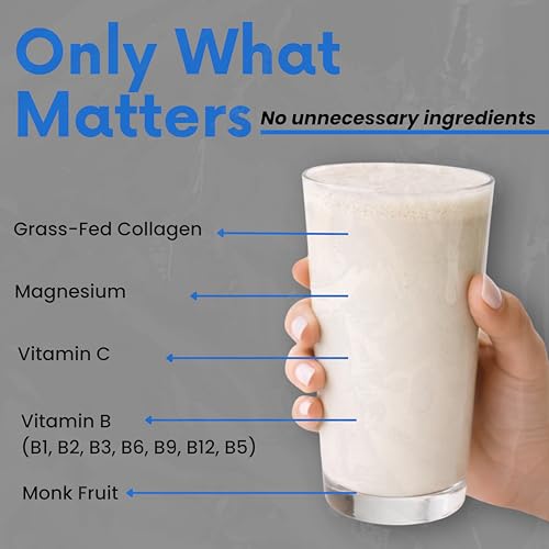 Image of NutriDinner by Nutrillermo | Grass-Fed Collagen Protein Powder | Collagen with Magnesium B-Vitamins | Collagen Supplement for Sleep and Recovery (14,9, Vanilla)