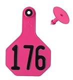 Ytex 3 Star Medium Cattle ID Ear Tags Pink Numbered 1-25