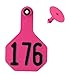 Ytex 3 Star Medium Cattle ID Ear Tags Pink Numbered 101-125