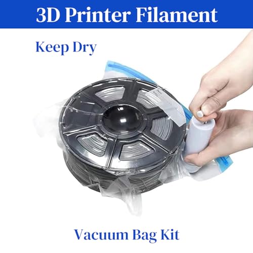 Image of Serplex 10Pcs for 3D Printer Filament Storage Bags with Manual Air Pump & 4 Sealing Clips 30x34cm Reusable Vacuum Storage Bag for PLA ABS PETG Filaments Anti-Moisture Vacuum Filament Storage Bag
