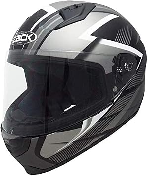 Speedpit TNK Industrial ZF-4 Full Face Helmet, Half Mud Black/Silver, Large