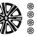 Sparco Radzierblenden Palermo - 15-Zoll - Silber/Schwarz - Satz mit 4 Stück