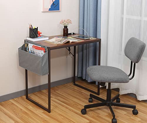 Jjs Small Computer Desk Simple Style Writing Desk For Small Spaces 31 Inch Home Office Modern Student Study Laptop Writing Table With Storage Bag Usb Hub, Brown #TOP17