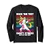 Funny Test Day Rock The Test Dabbing Unicorn Boys Girls Kids Long Sleeve T-Shirt