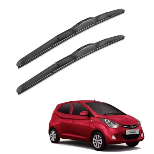 Image of Oshotto Frameless (O.E.M Type) Wiper Blades Compatible with Hyundai Eon (22 inch / 14 inch)