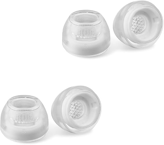 AZLA Crystal for Galaxy Buds 4 Pro Ear Tips Samsung-Certified Ear Tips | SMAPP-Certified, Galaxy Buds 4/3 Pro, Grippy Surface, Never Slips, Active Lifestyle, Hypoallergenic Silicone