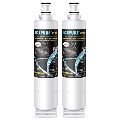 Image of ICEPURE PLUS NSF53&42 Refrigerator Water Filter Replacement for Whirlpool 4396508 4396510, Everydrop EDR5RXD1, Filter 5, 4392857, WF285 PNL240V 4396918 9010 WF-NL300 WF-L500 RWF0500A RWF0500AH 2PACK