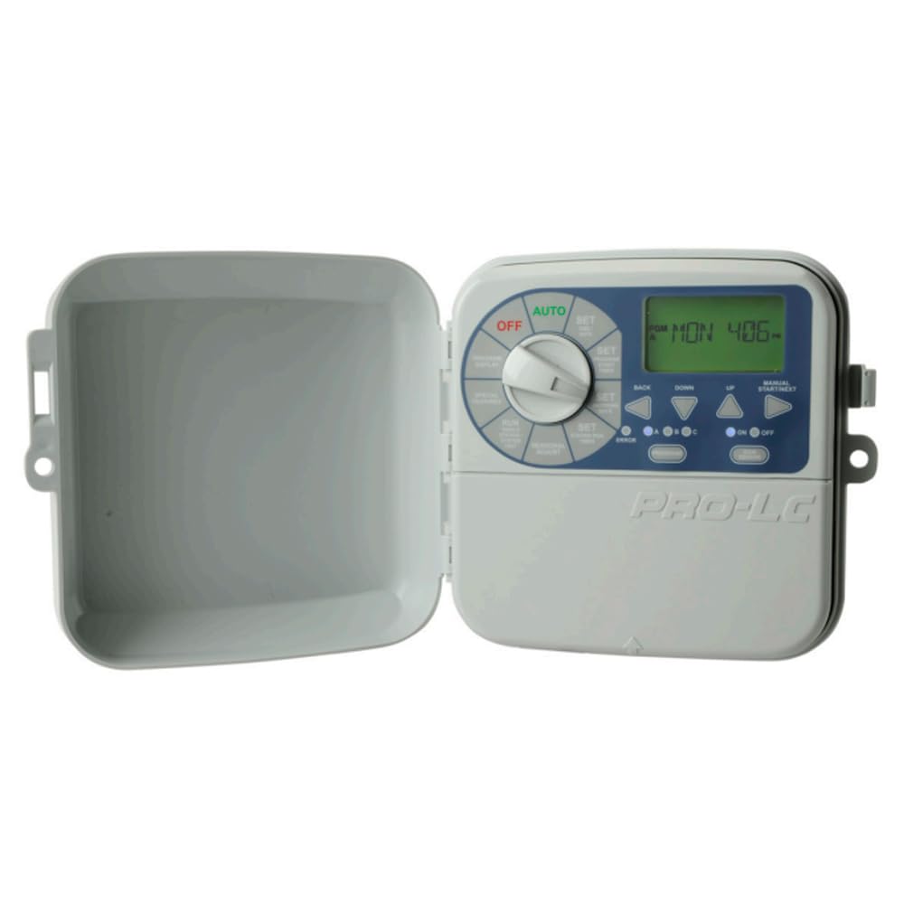 Suinga Programador de Riego Pro-LC 12 Estaciones Exterior K-Rain | Temporizador de Riego Eléctrico para Jardin | Memoria Permanente | Protección de Cortocircuito
