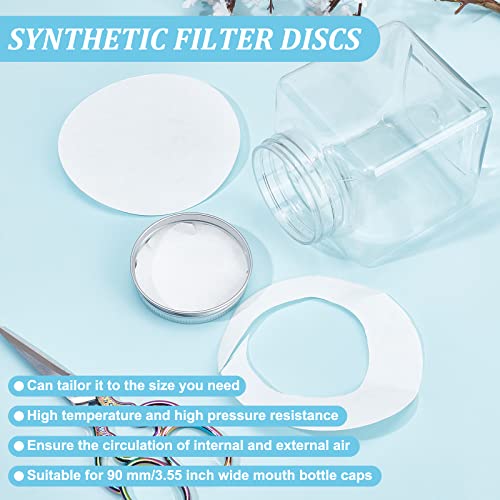 Gorgecraft 50Pcs Synthetic Filter Discs 90 Mm Laboratory Quantitative Ashless Filter Paper Medium Speed Wide Mouth Size Funnel Filters Paper For A Buchner Funnel thumb #3