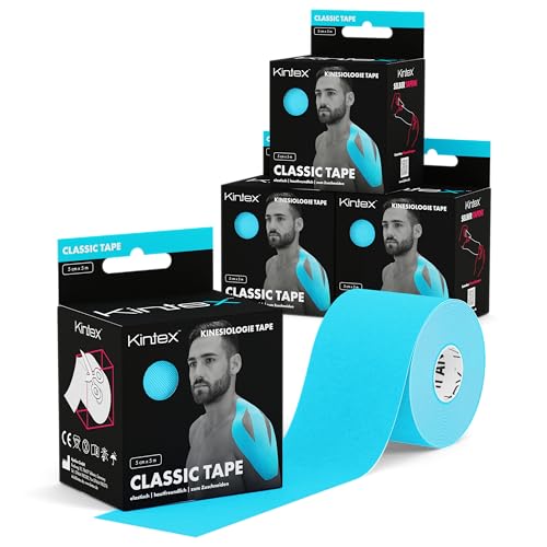 Cinta kinesiológica Kintex para deporte y fisioterapia con venda elástica adhesiva de 5cmx5m