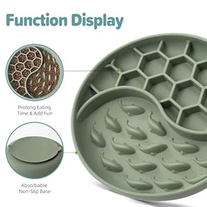 Slow Feeder Dog Bowls, Silicone Pet Food Bowls with Suction Cups for Small Medium Breed, Non-Slip Dog Feeding Bowls Slow Down Pet Eating Speed, Anxiety Relief & Fun Added (Green, 2 Cup) Slow Feeder Dog Bowls Silicone Pet Food Bowls with Suction Cups for Small Medium Breed Non Slip Dog Feeding Bowls Slow Down Pet Eating Speed Anxiety Relief Fun Added Green 2 Cup