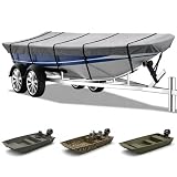 LZBCIXA Waterproof Jon Boat Cover for Crestliner Retriever SCHD 2070 Retriever SCHD 2023–2026, Flat Bottom Aluminum Fishing Boats, Trailerable Boat Cover with Adjustable Straps for Outdoor Storage