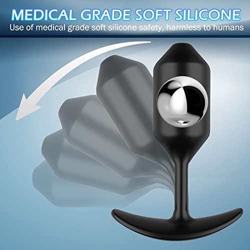 Anal Plug, Anal Balls With 3Pcs Premium Silicone Weighted Anal Plugs, Ultra-Comfortable 237/137/113-Gram Anal Butt Plug, Anal Plug Kit, Training Kit For Beginners Men，Anal Training Set #TOP3