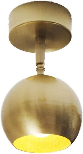 AZISENAZISEN Wall Light, Wall Sconces, Wall Lamp Full Copper Surface Mounted Pure Brass Spotlight Single Lamp Gold Aisle Porch Personality Bedside Lamp