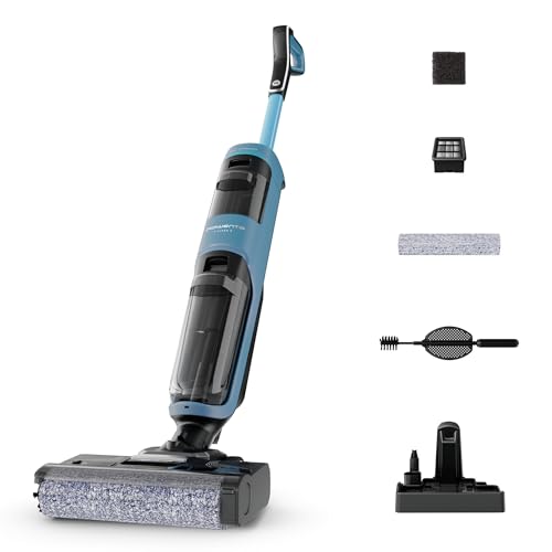 Rowenta X-Clean2, Aspirateur Laveur sans Fil, Nettoyage 2-en-1, Modes ECO/Max, Léger, Nettoyage Le Long des Murs, Auto-Nettoyage, GZ2271E0, Bleu