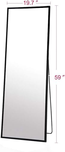 Miniatura 3 de Espejo de longitud completa para el suelo, espejo de cuerpo completo, espejo de pie, espejo de cuerpo completo, espejo de baño, espejo largo para