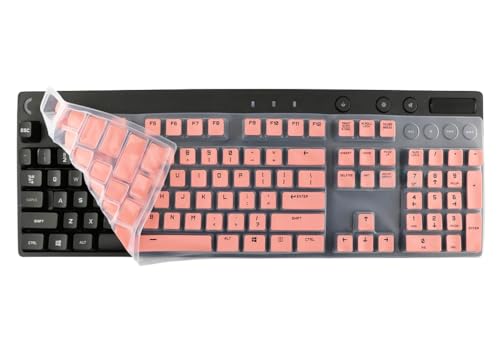 Protection de clavier en silicone pour claviers de jeu Logitech G213 Prodigy & G610 G810 Orion Mechanical & G512/G512 SE/G413 (rose)