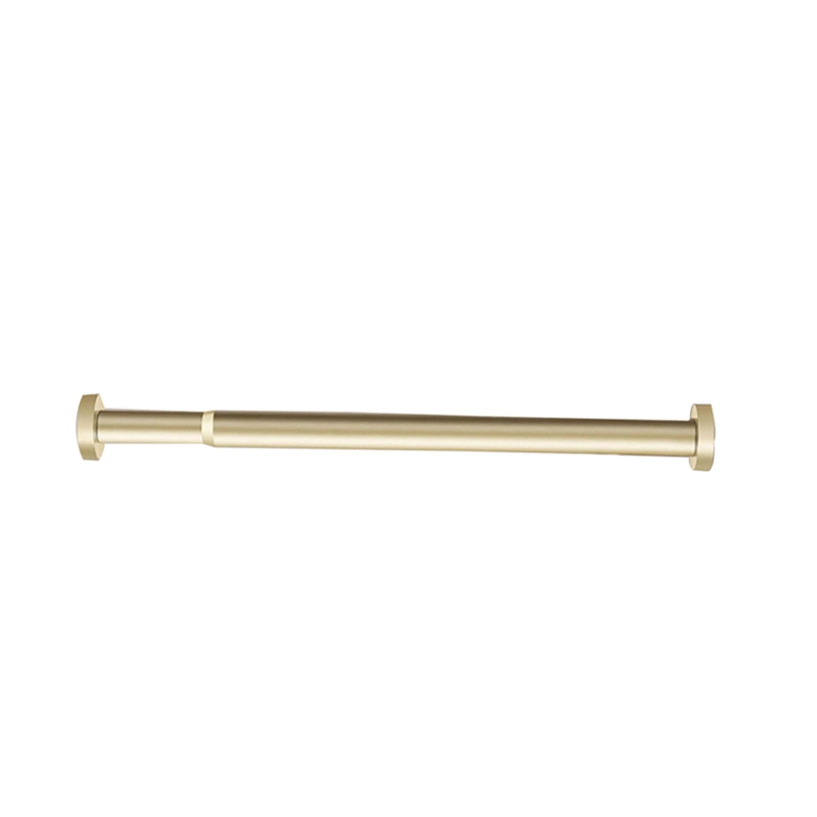 GLDYTVF Aluminum Alloy Clothes Drying Rack No-Drill Curtain Rod Shower Curtain Pole Adjustable Closet Bathroom Telescopic Rod (Gold Size: 77-120cm)