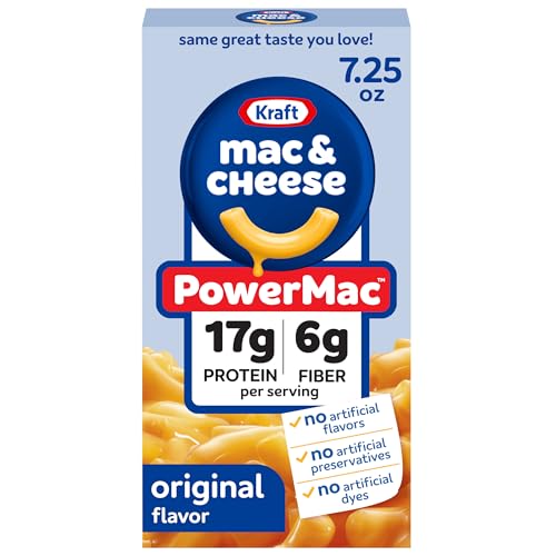Kraft PowerMac Mac and Cheese, 1 Box, for Protein Easy