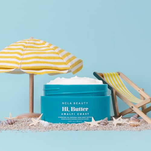 NCLA Beauty Hi Butter All Natural Body Butter - Body Moisturizer with Sunflower Oil and Shea, Cocoa, Mango Extracts - Amalfi Coast - 3.4 oz