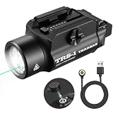 Terreas Upgraded 2000 Lumens Magnetic Rechargeable Weapon Light & Green Laser Combo, Aluminum Alloy...
