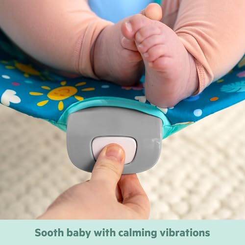 Bright Starts Disney Stitch Ohana Paradise Vibrating Baby Bouncer, Soothing Vibrations Infant Seat with 2 Sensory Toys, 0-6 Months - Thumbnail 4
