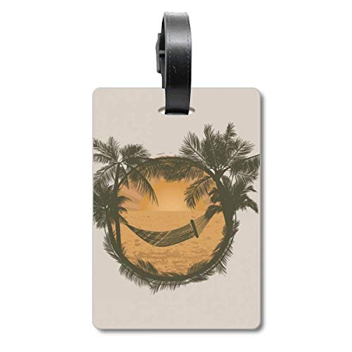 Étiquette pour sac de voyage motif cocotier idéale pour vos vacances