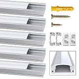 ✔ Es adecuado para una variedad de barras luminosas led (tales como 3528,5050 y 5630 bandas LED, etc.) Perfecto para tiras de LED Shield: no sólo sistemas de canal de aluminio disipar el calor producido por LEDs, pero la funda protege el LED de la exposición al polvo, pelo y contacto físico.