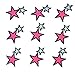 Lankater 10pcs Bordados De Estrellas Parches Niños Costura De Ropa Pegatinas Ropa Hecha a Mano Patchwork Apliques