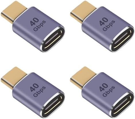 USB C Female To Male Adapter (2 Pack),Type C A Charger Cable Gray