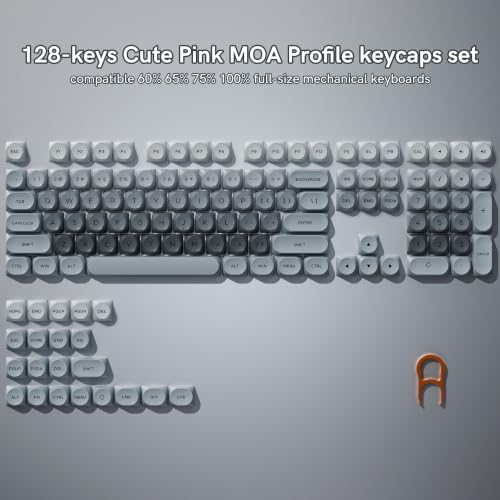 Image of dagaladoo PBT Keyboard keycaps,Grey moa keycaps Jelly