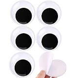 Giant Wiggle Eyes: This set contains 6 pieces of white and black wiggle eyes, measure 3.15 Inch / 8cm inch in diameter. Wiggly eyes can add personality, fun, and creativity. Googly Black Plastic Eyes: Made of quality plastic with nice workmanship. En...