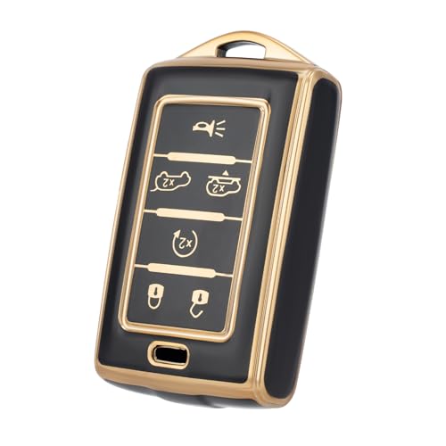 CHATYYD Key fob Cover for Jeep, Soft TPU Car Key